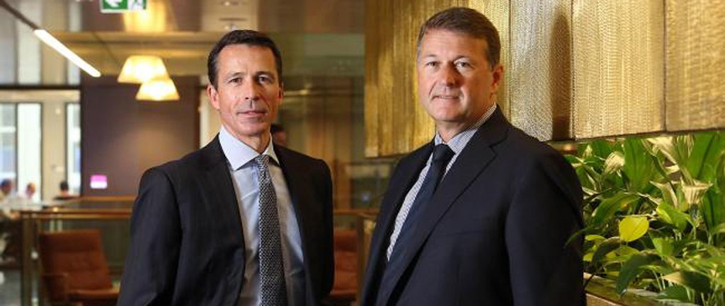 Outgoing Charter Hall MD David Southon and new CEO David Harrison
