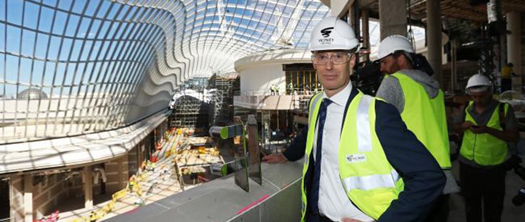 Angus McNaughton oversees the redevelopment at Melbourne’s Chadstone centre. Picture: Aaron Francis
