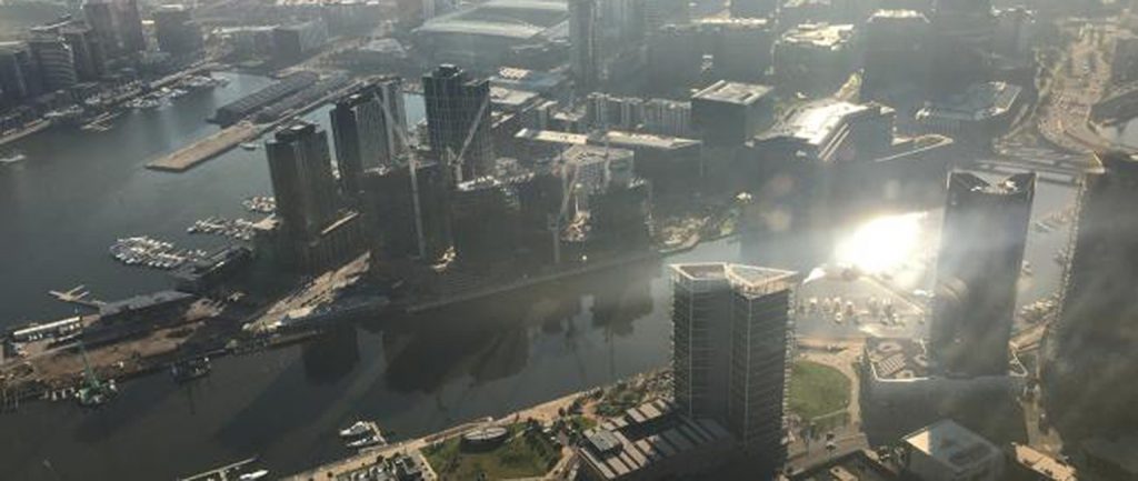 Helicopter views of Mirvac’s Yarra’s Edge development in Docklands. Picture: Herald Sun.
