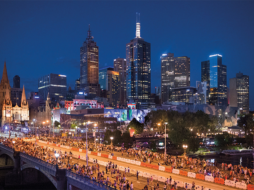 White Night lit up Melbourne again this year. Picture: White Night Melbourne.
