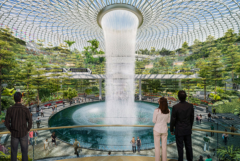 Jewel Changi Airport will feature a lush garden and forest setting.
