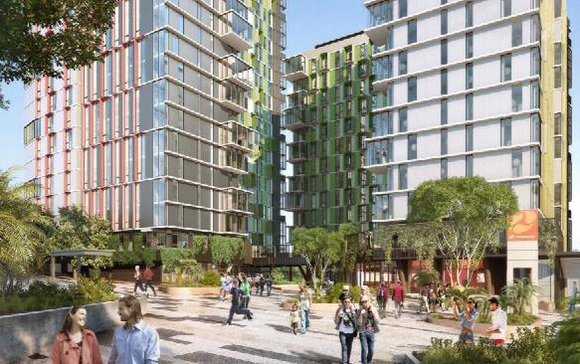 An artist’s impression of Wee Hur’s student housing development in Buranda, Brisbane.
