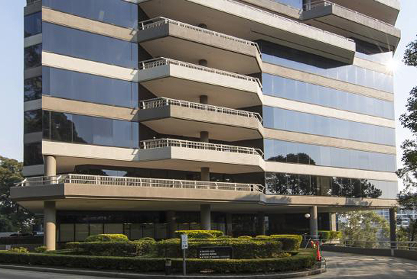 The Lane Cove building spans includes a nine-level office building and a separate landholding.
