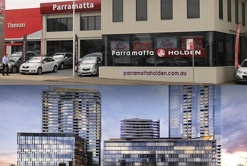 A former Holden dealership in Parramatta will soon become the city’s newest skyscraper.
