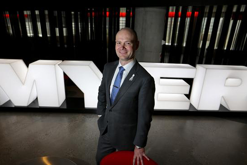 Myer CEO Richard Umbers. The Myer complex in Collins St is expected to fetch around $270m. Picture: David Geraghty.
