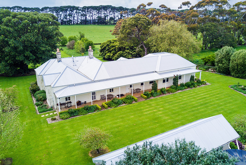 Mt Schanck station includes a stunning 1860s homestead.
