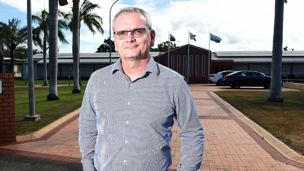 Property Council of Australia Townsville committee chair Steve Motti in front of the Townsville Police Academy.

