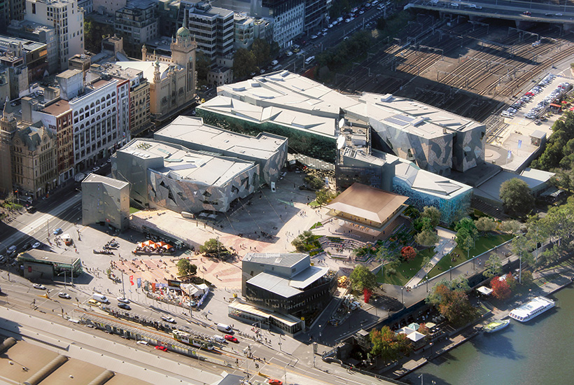 The Apple Store would sit at the heart of the Federation Square precinct.
