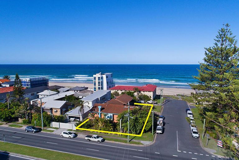 Beach in the backyard at Gold Coast motel