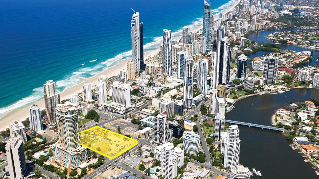 An entire city block at at Surfers Paradise, 3 Cypress Ave, is for sale. Photo: Supplied.

