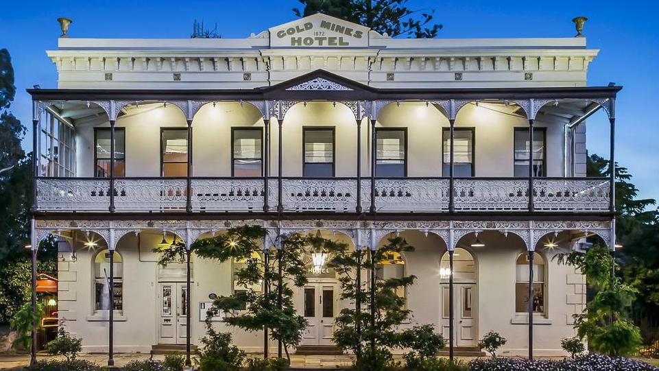 Built in 1872, Gold Mines Hotel at 49-57 Marong Rd, Bendigo, will be auctioned at 11am on Friday, May 4.
