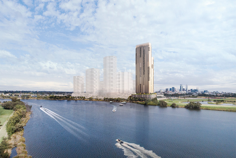 The high density waterfront development at the historic race track will see 4,500 homes constructed and is set to be one of the biggest developments in Perth. Picture: Supplied.
