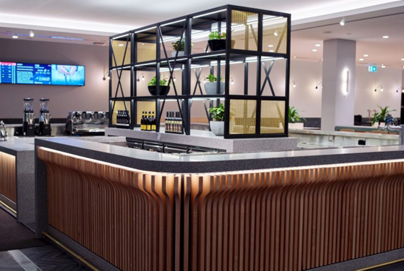 One of the bar’s in Melbourne’s Qantas Club.
