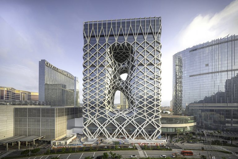 Zaha Hadid-designed Macau hotel has three giant holes in it