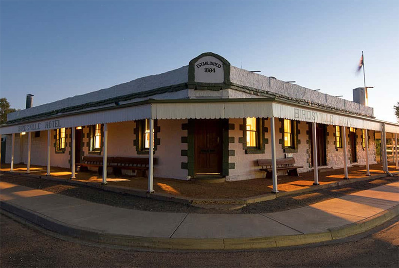 The famous Birdsville Hotel is up for sale.
