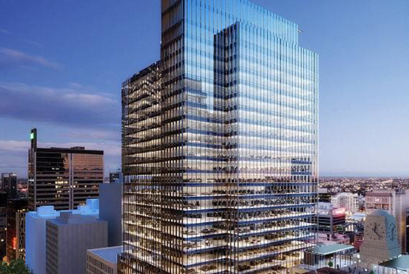 Wynyard Place from George Street in Sydney.
