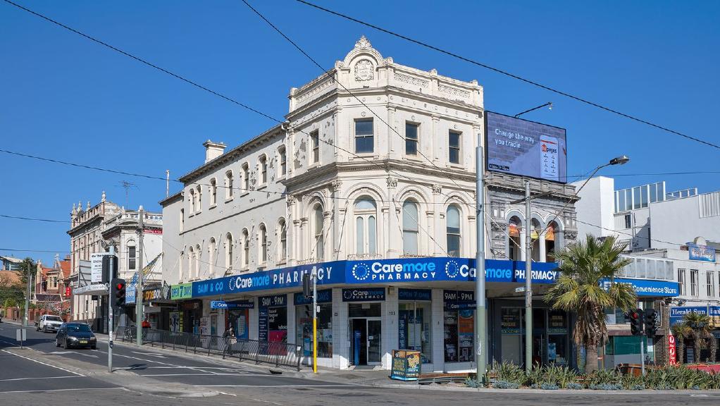 A prominent St Kilda building has hit the market and is expected to fetch upwards of $3.3 million.
