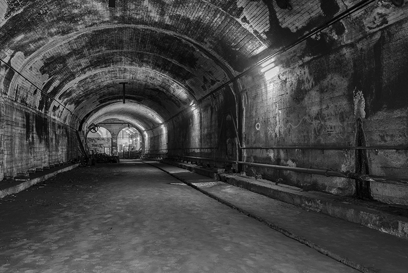 One of the disused tunnels at St James Station in Sydney.
