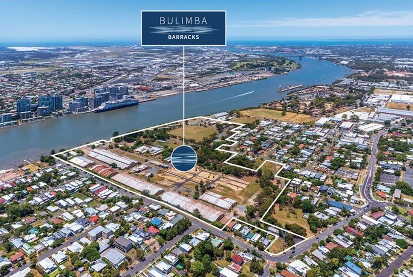 The Bulimba Barracks site features 20ha of prime waterfront land.
