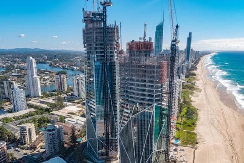 The Jewel construction site on the Gold Coast.
