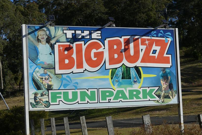 The Big Buzz Fun Park is on the NSW mid-north coast.
