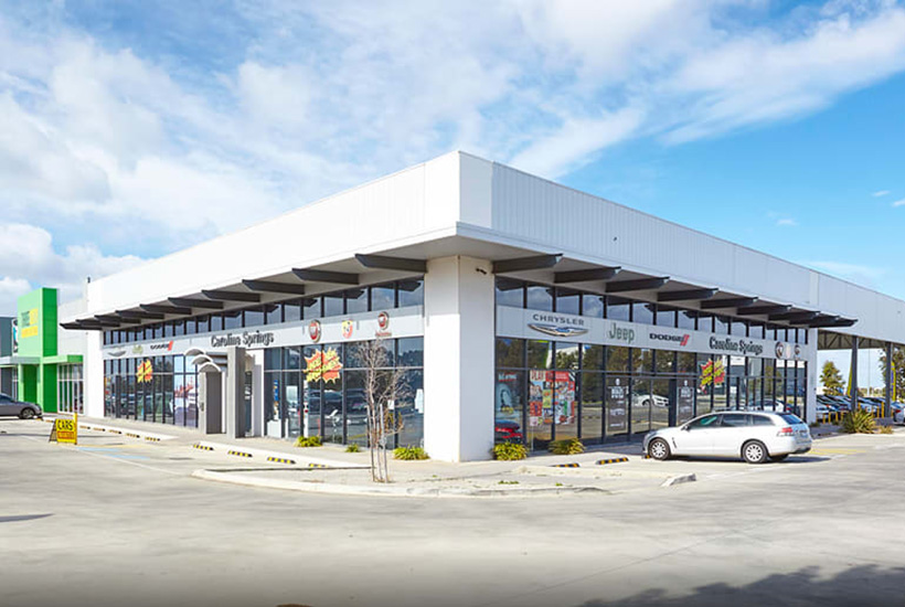 The Jeep Chrysler Fiat Dodge dealership at Caroline Springs.
