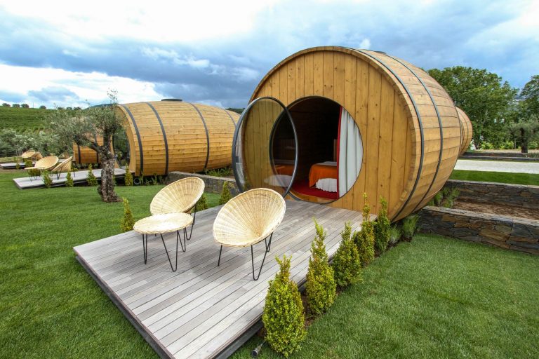 Stay a night in these giant wine barrels