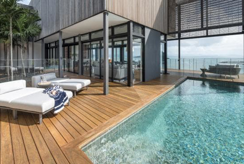 The luxury villas come with extensive outdoor decks.
