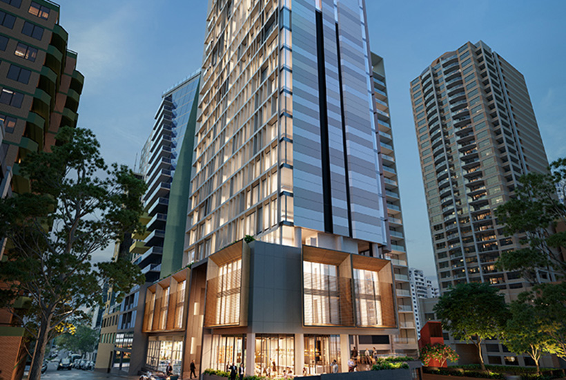 An artist’s impression of the upcoming hotel in Sydney’s CBD.
