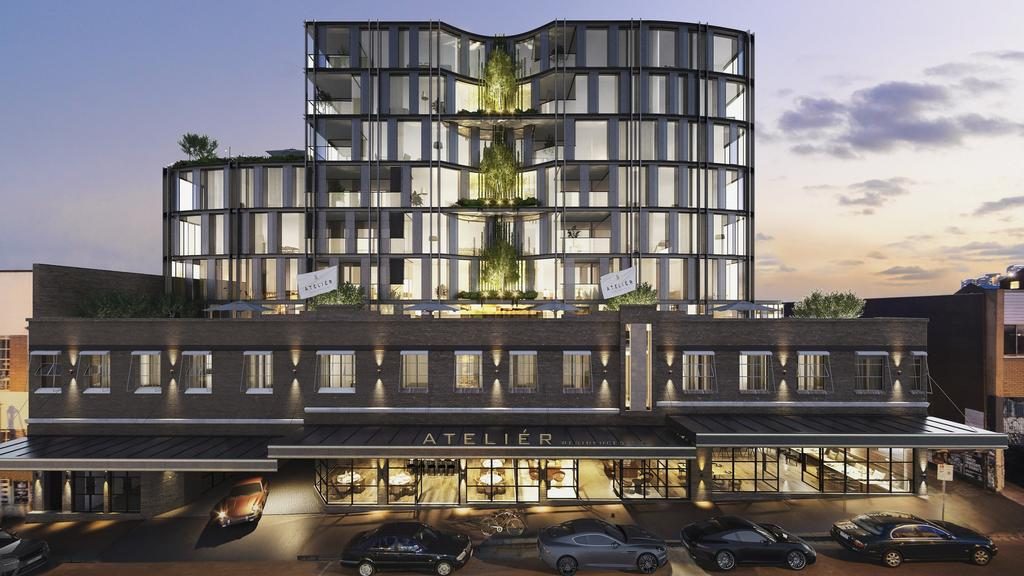 The planned hotel and apartments in Collingwood.
