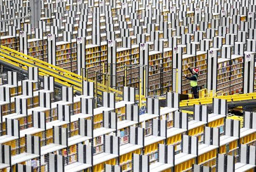 Amazon’s vast warehouses are helping push global demand for space to house automated logistics facilities. Picture: Getty Images.
