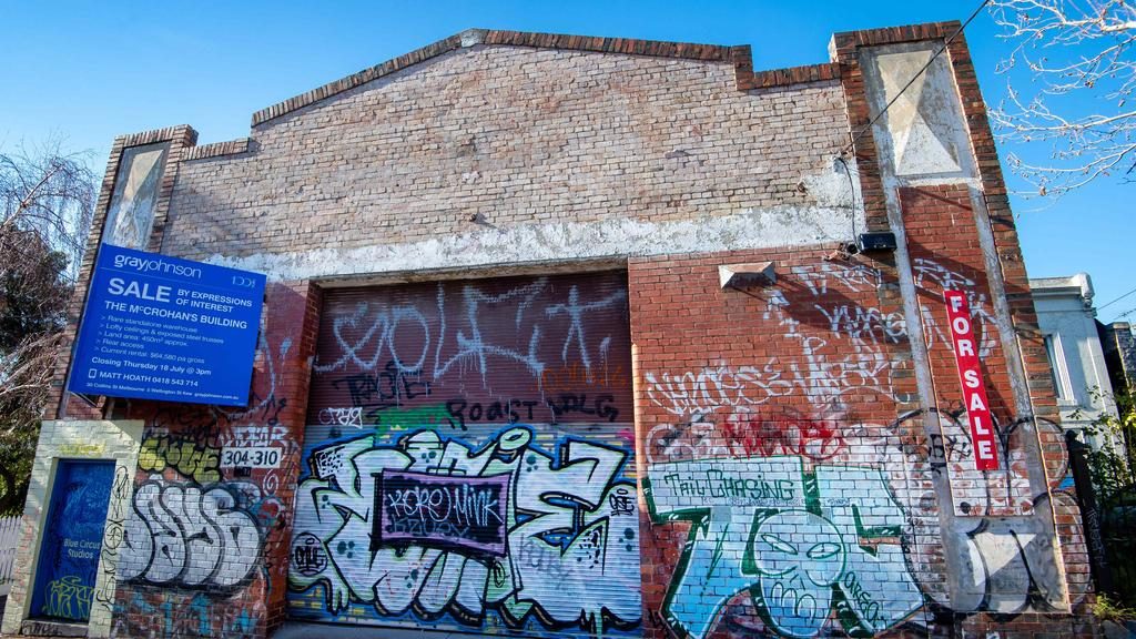 The warehouse leased by Blue Circus Studios is up for sale in Fitzroy. Picture: Jay Town
