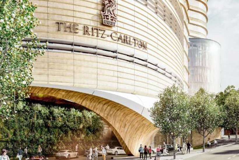 A concept image of the proposed Ritz-Carlton hotel in Sydney.

