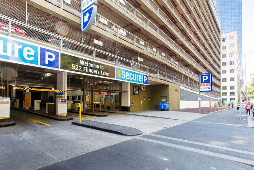 The car park at 522 Flinders Lane in Melbourne. Picture: Parkey.com.au.
