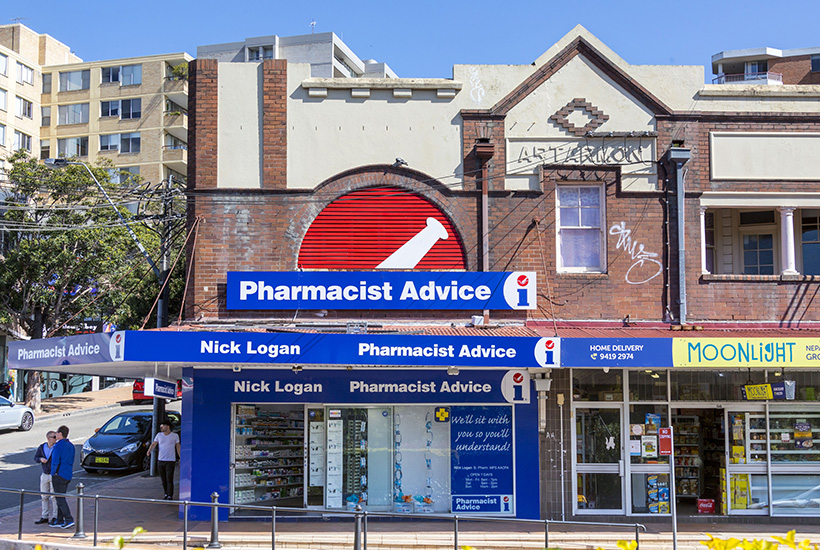 The pharmacy at 96 Hampden Rd, Artarmon.
