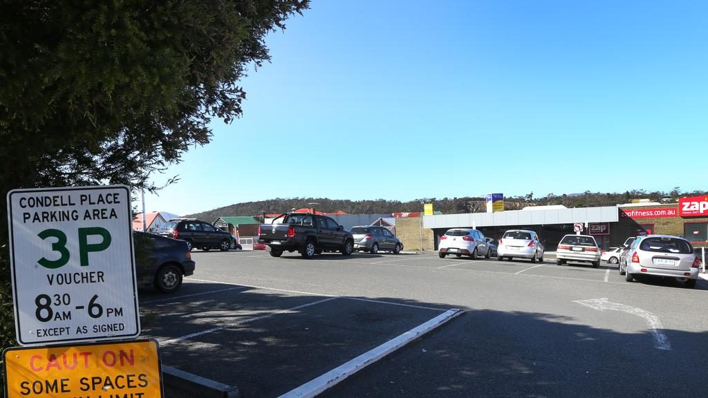 The Condell Place car park at North Hobart. Picture: CHRIS KIDD
