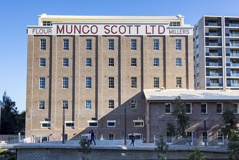 The old Mungo Scott flour mill at Summer Hill in Sydney.
