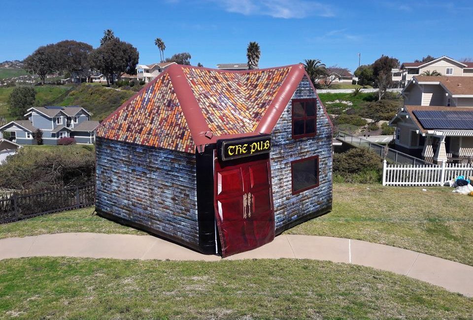 Missing your local pub during lockdown? You can now hire an inflatable one for your garden. Picture: Inflatable.pub/Cover Images
