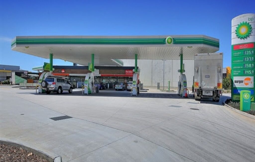 The BP service station at Prestons in Sydney.
