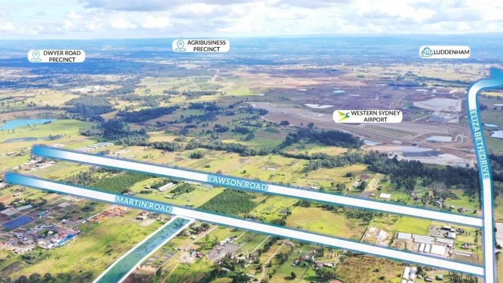 100 Martin Road at Badgerys Creek is on the market ahead of a rezone later this year.
