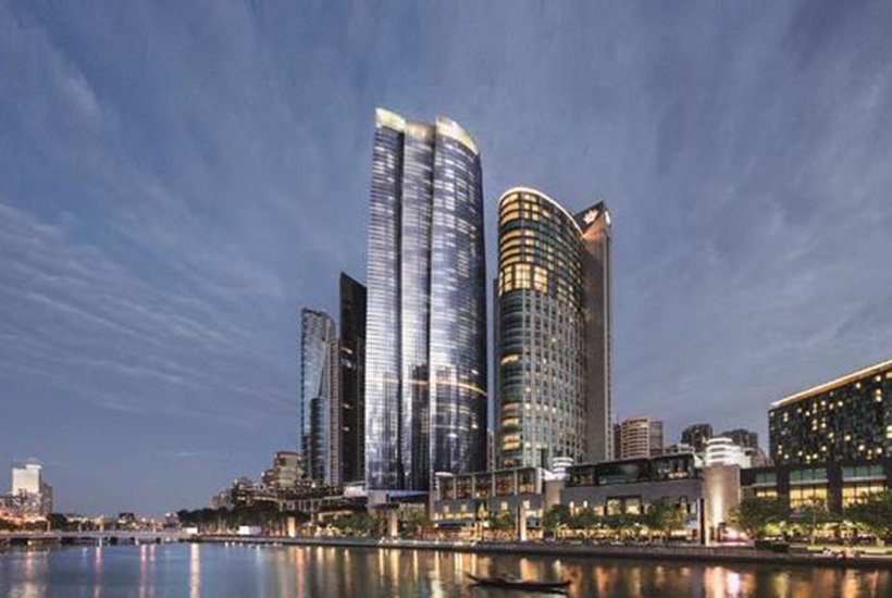 An artists impression of the Crown Resorts One Queensbridge building. Source: Supplied
