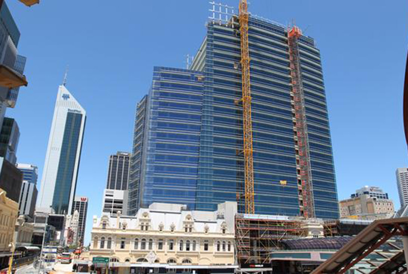 Raine Square Tower in Perth, under development in 2011. Picture: Colin Murty
