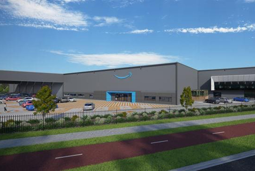 An artist’s impression of Amazon Australia’s Melbourne fulfilment centre at Ravenhall.
