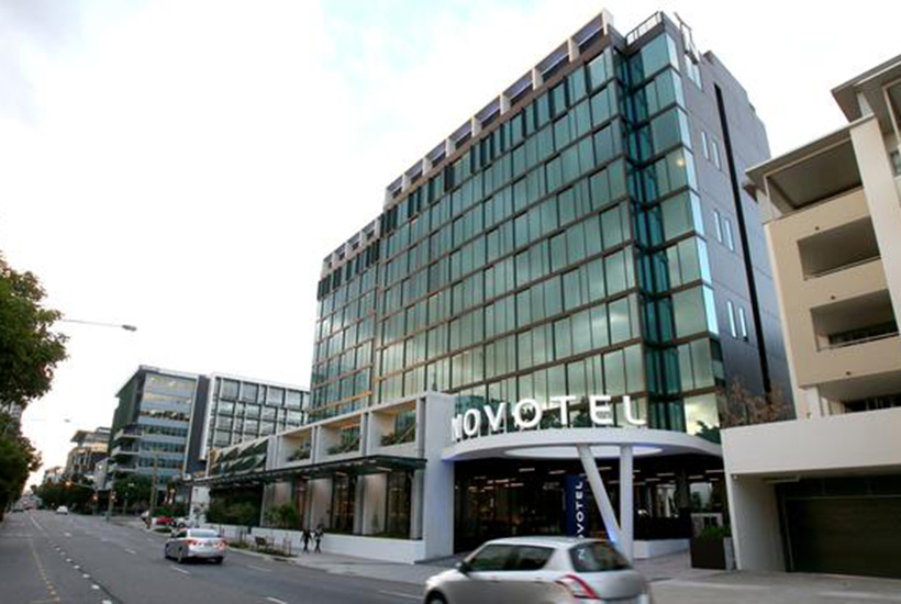 The four-star Novotel Hotel in central Brisbane. Picture: AAP
