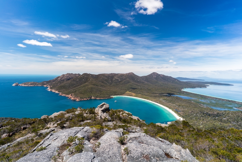 Wineglass Bay in Tasmania’s Freycinet National Park. Picture: Getty
