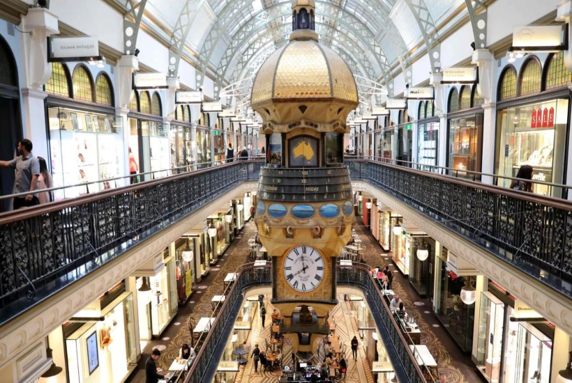 The interior of Sydney’s landmark QVB shopping centre. Picture: Damian Shaw
