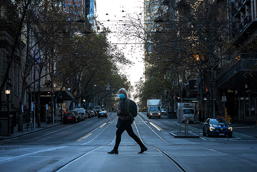 Melbourne’s CBD isn’t expected to recover until later 2024 or early 2025, according to research from Deloitte Access Economics.  Picture: Getty
