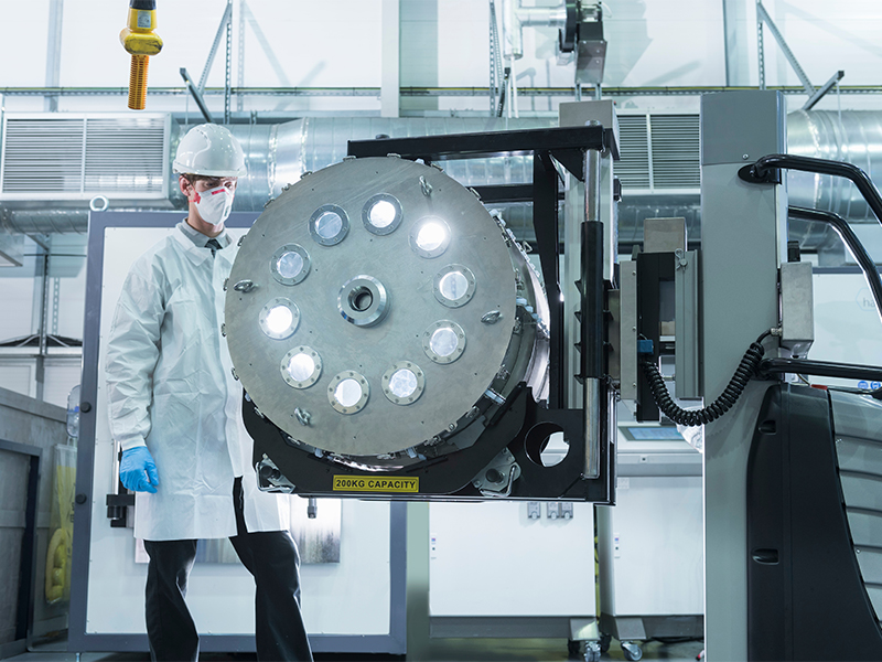 nanomaterial manufacturing environment in graphene processing factory. Picture: Getty 
