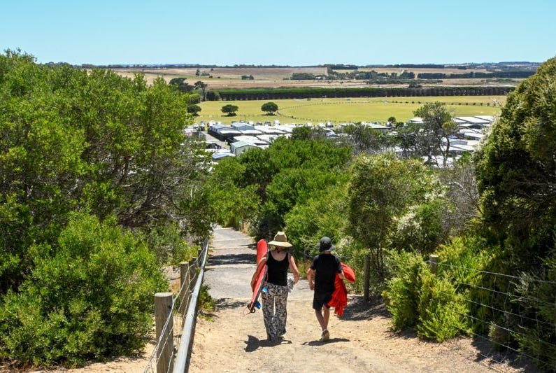 The Collendina Caravan Park in Ocean Grove is on the market. Picture: realcommercial.com.au/for-sale
