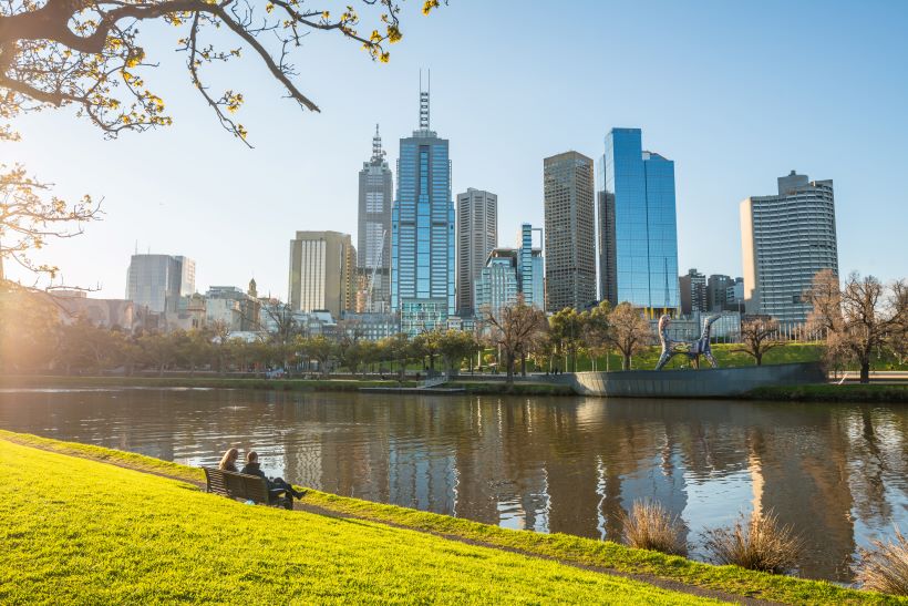 View of Melbourne CBD over Yarra River